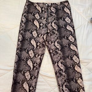 Urban outfitters snake print leather pants